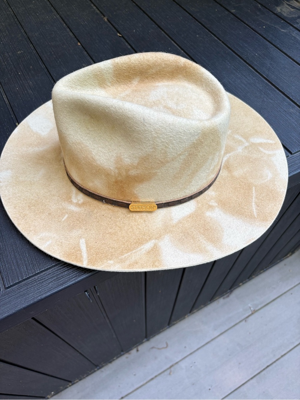 Vintage Stetson The Gun Club Tan Felt Western Hat Size 6 7/8 USA Cowboy Rancher